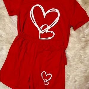 Shein teen girls shorts and shirt outfit